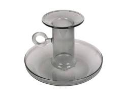 Present time Kerzenhalter CLASSIC schwarz Glas | Ø 10x7,5 cm