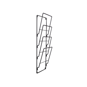 Present time Magazinregal WIRE schwarz | 19x60 cm