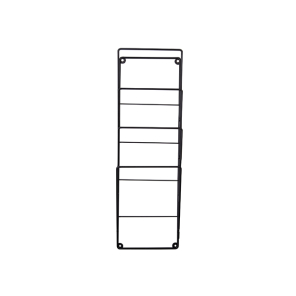 Present time Magazinregal WIRE schwarz | 19x60 cm