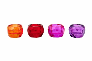 Gift Company Teelichthalter PALISADES Kristallglas rot