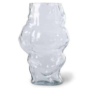 HKliving Vase CLOUD HIGH Glas klar | 23x20x36cm