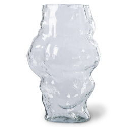 HKliving Vase CLOUD HIGH Glas klar | 23x20x36cm