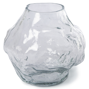 HKliving Vase CLOUD LOW Glas klar