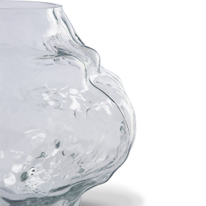 HKLiving Vase CLOUD LOW Glas klar
