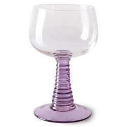 HKLiving Glas SWIRL HIGH Weinglas purple