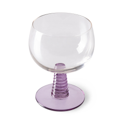 HKLiving Glas SWIRL LOW Weinglas purple