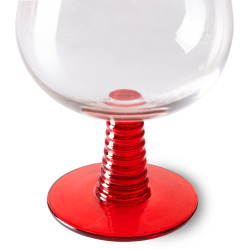 HKliving Glas SWIRL LOW Weinglas red