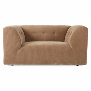 HKliving Couch Vint LOVESEAT Cord braun