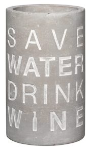 Räder Weinkühler SAVE WATER DRINK WINE Beton grau