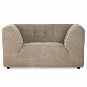 HKliving Couch Vint LOVESEAT Leinenblend taupe