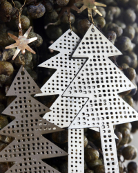 House Doctor Ornamente TREE mit Stern Antik-Silber