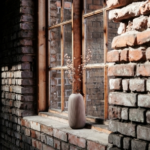 Storefactory Vase ABY Keramik braun matt | Ø 12x25 cm
