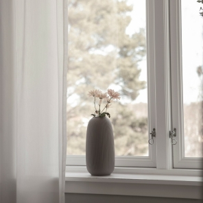 Storefactory Vase ABY Keramik braun matt | Ø 12x25 cm