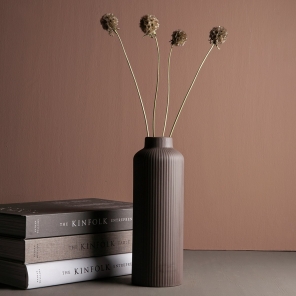 Storefactory Vase ADALA braun matt| Ø 8x23 cm
