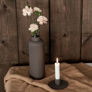 Storefactory Vase ADALA braun matt| Ø 8x23 cm