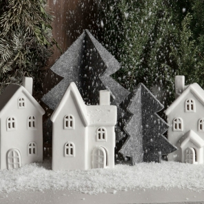 Storefactory Dekorationshaus BYN Nr. 11 Keramik weiß | 12x8x16 cm