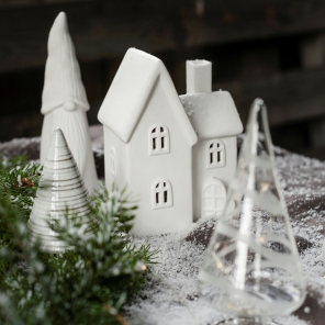 Storefactory Dekorationshaus BYN Nr. 11 Keramik weiß | 12x8x16 cm