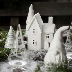 Storefactory Dekorationshaus BYN Nr. 11 Keramik weiß | 12x8x16 cm