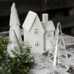 Storefactory Dekorationshaus BYN Nr. 11 Keramik weiß | 12x8x16 cm