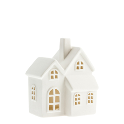 Storefactory Dekorationshaus BYN Nr. 6 Keramik weiß | 12x9x14 cm
