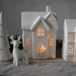 Storefactory Dekorationshaus BYN Nr. 7 Keramik weiß | 14x12x20 cm