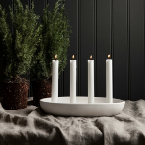 Storefactory Kerzenhalter GRÖNDAL Keramik weiß