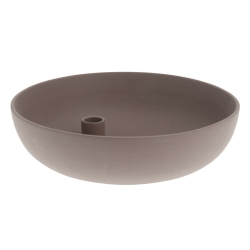 Storefactory Kerzenhalter LIDATORP XL Keramik braun | Ø 26x7 cm