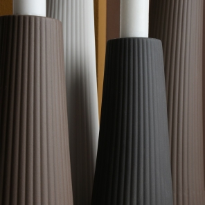 Storefactory Kerzenhalter LINGHED S Keramik dunkelgrau | Ø 6x15cm