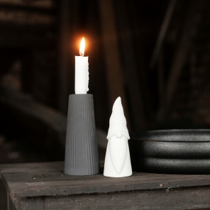 Storefactory Kerzenhalter LINGHED S Keramik dunkelgrau | Ø 6x15cm