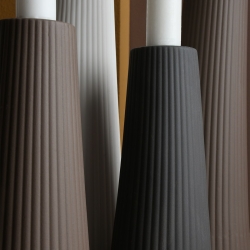 Storefactory Kerzenhalter LINGHED S Keramik dunkelgrau | Ø 6x15cm