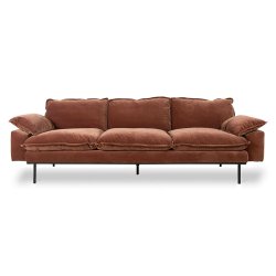 HKLiving Sofa RETRO 4-Sitzer 245cm verschiedene Farben