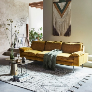 HKLiving Sofa RETRO 3-Sitzer 225cm verschiedene Farben