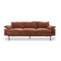 HKliving Sofa RETRO 3-Sitzer 225cm verschiedene Farben