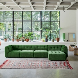 HKliving Couch VINT modular Royalsamt grün