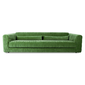 HKliving Club Couch Leinen/Samt verschiedene Farben