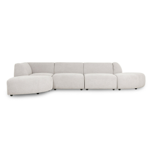 HKliving Couch JAX modular Chenille hellgrau