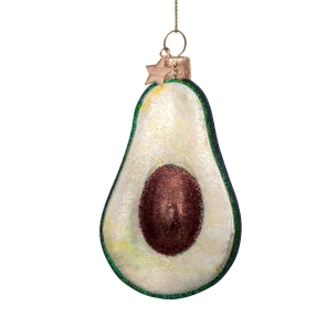 Vondels Christbaumschmuck GREEN AVOCADO Glas grün | 9cm