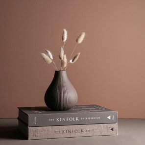 Storefactory Vase EKENAS L Keramik braun | Ø 12x14 cm