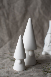 Storefactory Dekoobjekt Santa EVERT L Keramik weiß | Ø 6x15 cm