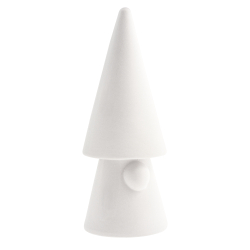 Storefactory Dekoobjekt Santa EVERT L Keramik weiß | Ø 6x15 cm