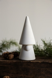 Storefactory Dekoobjekt Santa EVERT L Keramik weiß | Ø 6x15 cm