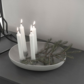 Storefactory Kerzenhalter GULLHOLMEN grau Keramik | 33x22x6 cm