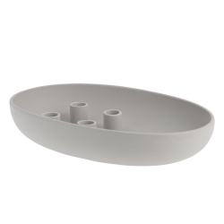 Storefactory Kerzenhalter GULLHOLMEN grau Keramik | 33x22x6 cm