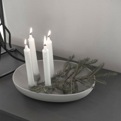 Storefactory Kerzenhalter GULLHOLMEN grau Keramik | 33x22x6 cm