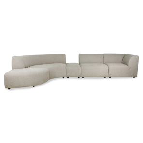 HKliving Couch JAX modular Ted steinfarben