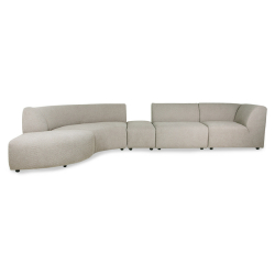 HKliving Couch JAX modular Ted steinfarben