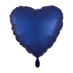 Ballon HERZ dunkelblau matt Folienballon