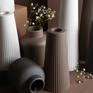 Storefactory Kerzenhalter LINGHED S Keramik braun | Ø 6x15 cm