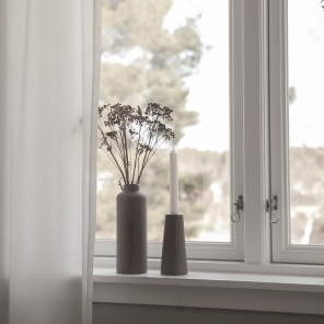 Storefactory Kerzenhalter LINGHED S Keramik braun | Ø 6x15 cm