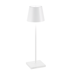 Zafferano Tischleuchte POLDINA PRO MATT WHITE weiß matt Ø11x38cm